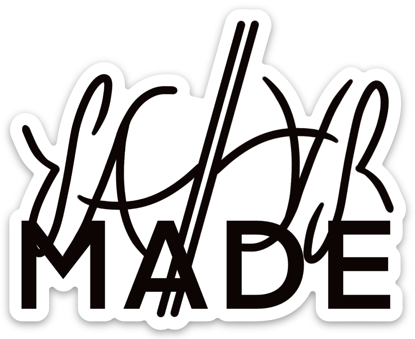 "SatyrMade" Text Logo Sticker